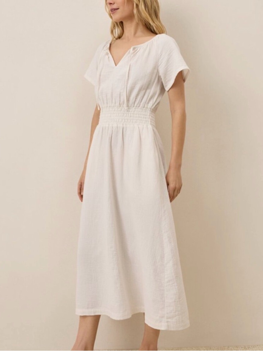 Pact Coastal Double Gauze Dress